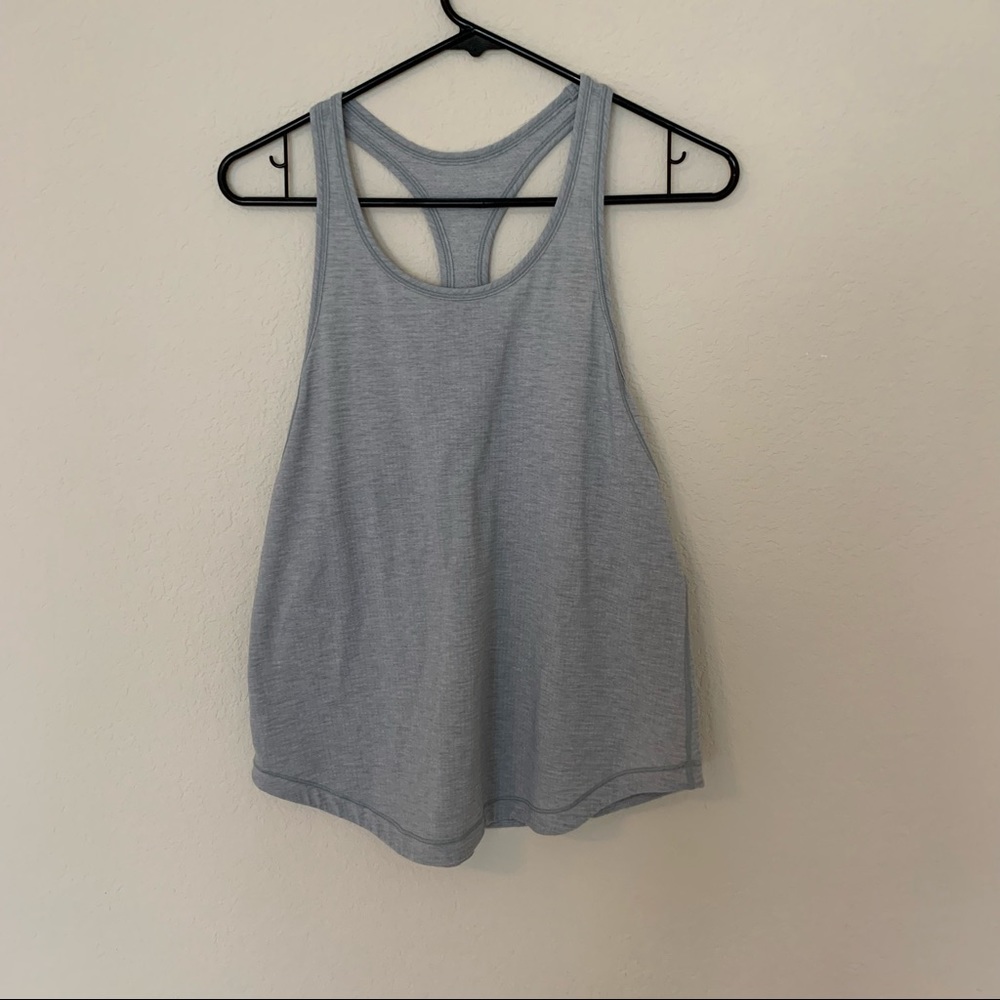 lululemon athletica light blue flowy tank top